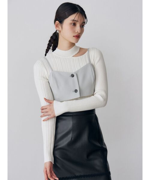 MURUA(ムルーア)の「【セットアップ対応】2wayイレヘムビスチェ(その他トップス・レディース・ベージュ/ミント/グレー/ブラック・FREE)」の7枚目の写真