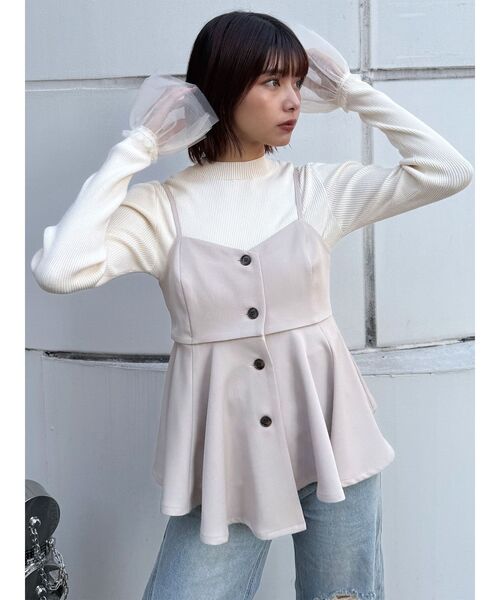 MURUA(ムルーア)の「【セットアップ対応】2wayイレヘムビスチェ(その他トップス・レディース・ベージュ/ミント/グレー/ブラック・FREE)」の21枚目の写真