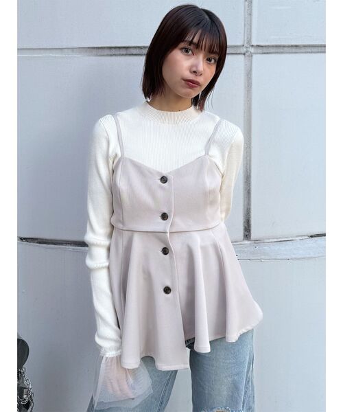 MURUA(ムルーア)の「【セットアップ対応】2wayイレヘムビスチェ(その他トップス・レディース・ベージュ/ミント/グレー/ブラック・FREE)」の22枚目の写真