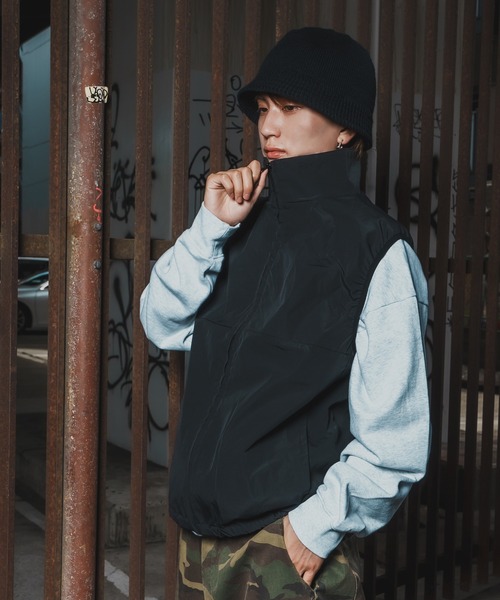 En serio TOKYO(エンソリオトーキョー)の「【SIDEWAYSTANCE】ポリワッシャーベスト(ベスト・メンズ・ブラック/カーキ・SMALL/MEDIUM/LARGE/X-LARGE)」の3枚目の写真