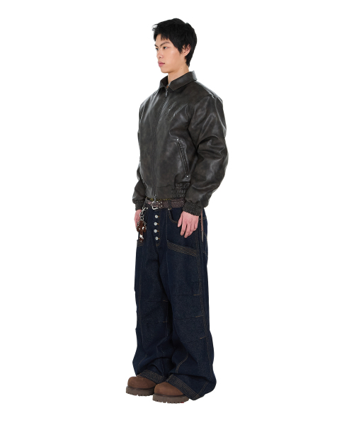AAKAM（アーカム）の「Knee Pin-Tuck Stitched Denim Pants (Blue)（デニムパンツ・レディース・その他・1/2）」の14枚目の写真