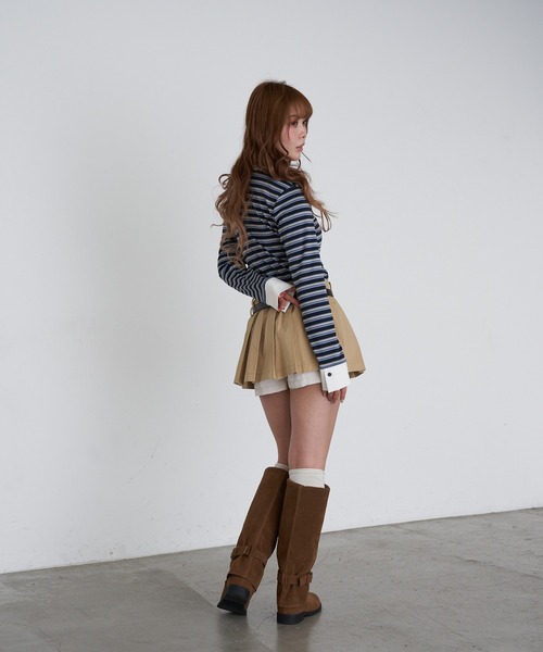 RAY CASSIN（レイカズン）の「マルチボーダー胸刺繍コンパクトポロ（Tシャツ/カットソー・レディース・ホワイト系その他2/ブラウン系その他2/グレー系その他2/ネイビー・FREE）」の18枚目の写真