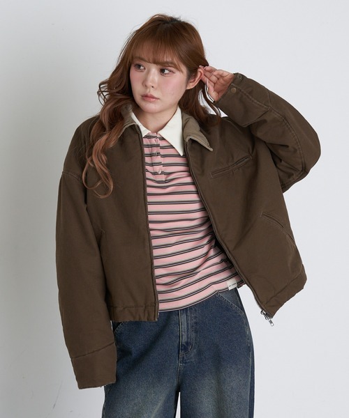 RAY CASSIN（レイカズン）の「マルチボーダー胸刺繍コンパクトポロ（Tシャツ/カットソー・レディース・ホワイト系その他2/ブラウン系その他2/グレー系その他2/ネイビー・FREE）」の12枚目の写真