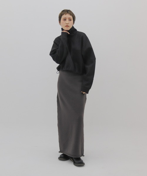 lit（リット）の「Long Knit Tight Skirt（スカート・レディース・ダークブラウン/ブラック・FREE）」の14枚目の写真