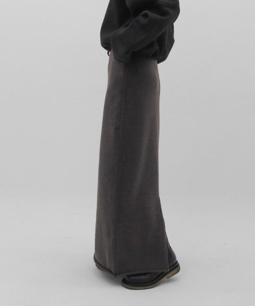 lit（リット）の「Long Knit Tight Skirt（スカート・レディース・ダークブラウン/ブラック・FREE）」の10枚目の写真