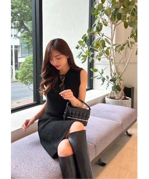 LUDICRUM(ルーディクルム)の「Mix knit onepiece(ワンピース・レディース・ブラック/オフホワイト・S/M)」の11枚目の写真
