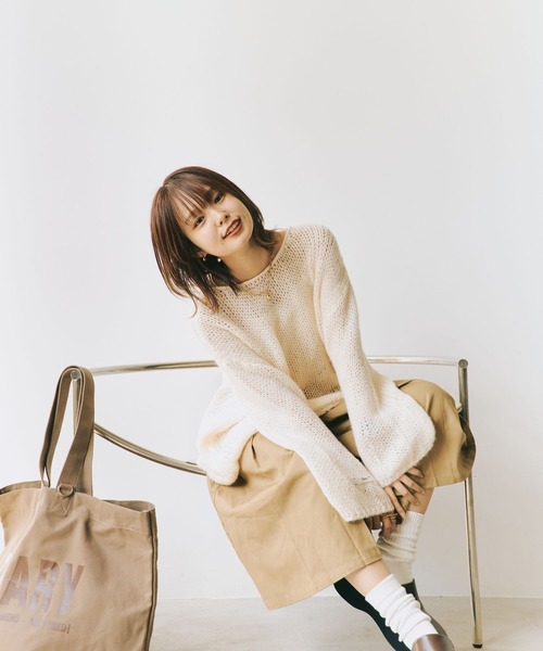 LOWRYS FARM（ローリーズファーム）の「【なつきプロデュース】Tonary.TOTE＋　588947（トートバッグ・レディース・ブラウン/アイボリー・FREE）」の3枚目の写真