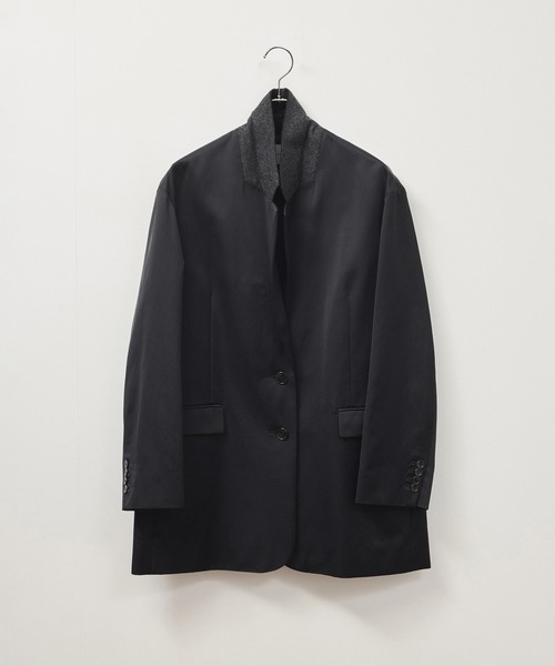 ADAM ET ROPE'（アダムエロペ）の「シルキーリラックスジャケット（テーラードジャケット・レディース・ベージュ/ブラック・38/36）」の17枚目の写真