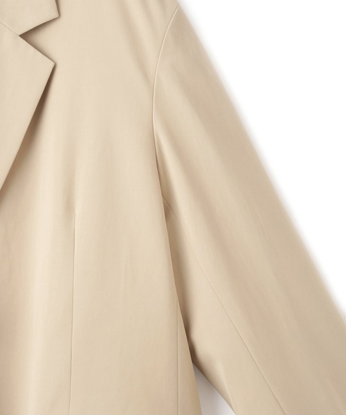 ADAM ET ROPE'（アダムエロペ）の「シルキーリラックスジャケット（テーラードジャケット・レディース・ベージュ/ブラック・38/36）」の21枚目の写真