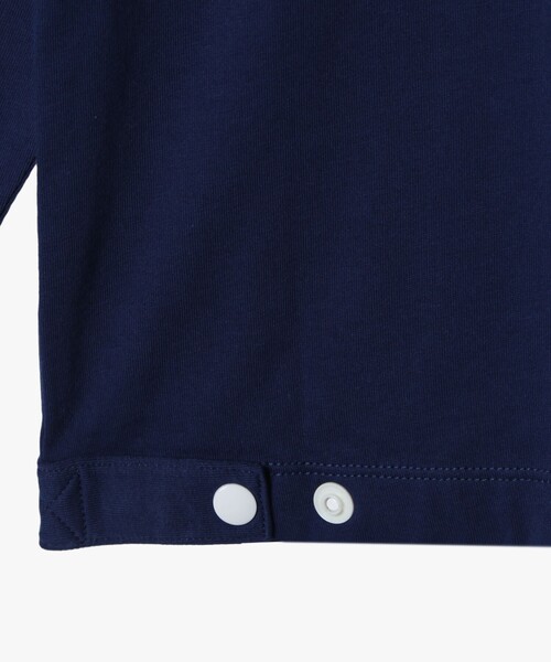 agnes b.（アニエスベー）の「キッズ マルチカラー コットン 長袖 カーディガンプレッション（カーディガン/ボレロ・キッズ・ネイビー・12YEAR/8YEAR/6YEAR/10YEAR/4YEAR）」の6枚目の写真