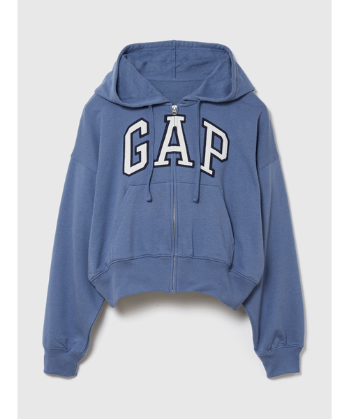 GAP(ギャップ)の「オーバーサイズ GAPロゴ フレンチテリー ジップアップパーカー(パーカー・レディース・ブラック/オフホワイト/グレー/イエロー/ピンク/ブルー/ピンク系その他/ベージュ/レッド/ブルー系その他2/グレー系その他2・XS/S/M/L/XL/XXS)」の7枚目の写真