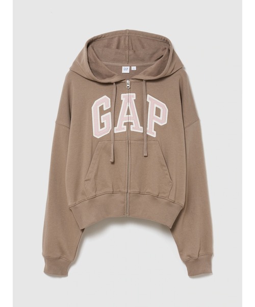 セール】オーバーサイズ GAPロゴ フレンチテリー ジップアップパーカー