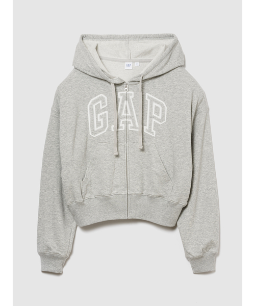 セール】オーバーサイズ GAPロゴ フレンチテリー ジップアップパーカー
