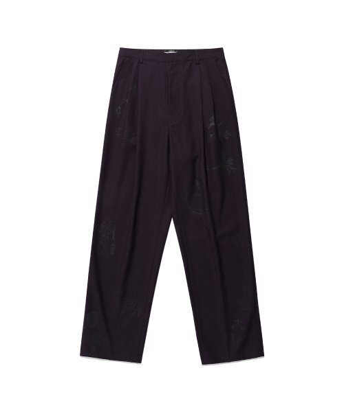 NICE GHOST CLUB(ナイスゴーストクラブ)の「TATTOO TAILORED PANTS_PURPLE(NG2ESUPA12A)(スラックス・レディース・その他・S/M/L)」の1枚目の写真