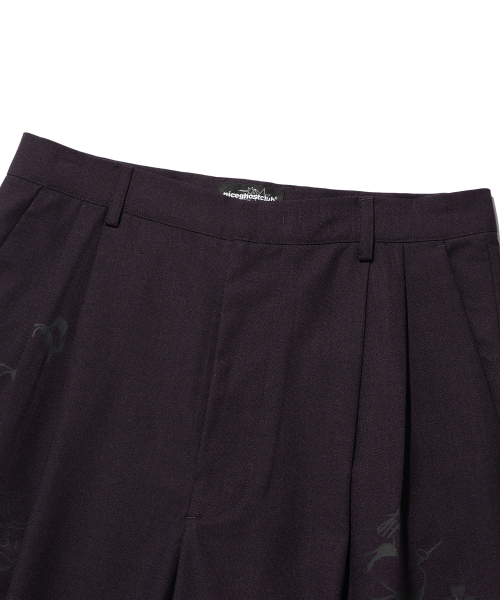 NICE GHOST CLUB(ナイスゴーストクラブ)の「TATTOO TAILORED PANTS_PURPLE(NG2ESUPA12A)(スラックス・レディース・その他・S/M/L)」の3枚目の写真