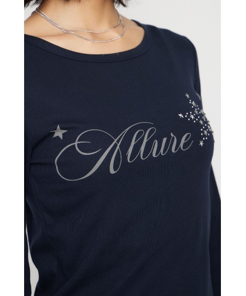 LAGUA GEM（ラグアジェム）の「STAR MOTIF PRINT トップス（Tシャツ/カットソー・レディース・杢グレー/ネイビー/ホワイト・FREE）」の18枚目の写真