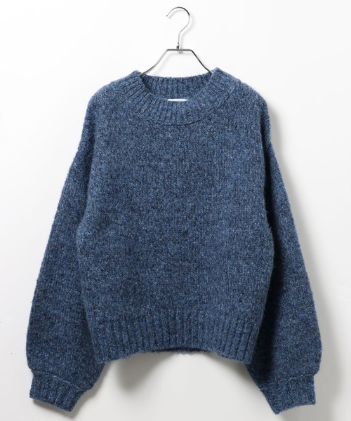 セール】3ゲージMIXざっくりニットプルオーバー 638086（ニット