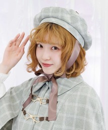 axes femme POETIQUE（アクシーズファムポエティック）の「リボン×パール装飾ベレー（ハンチング/ベレー帽）」