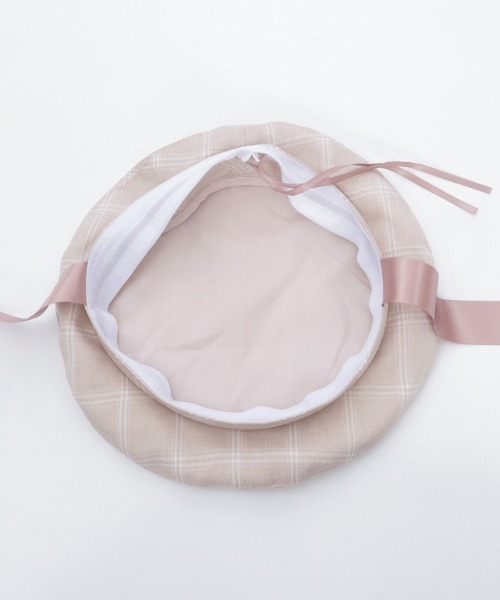 axes femme POETIQUE（アクシーズファムポエティック）の「リボン×パール装飾ベレー（ハンチング/ベレー帽・レディース・ブラック/ベージュ/ミント・FREE）」の11枚目の写真