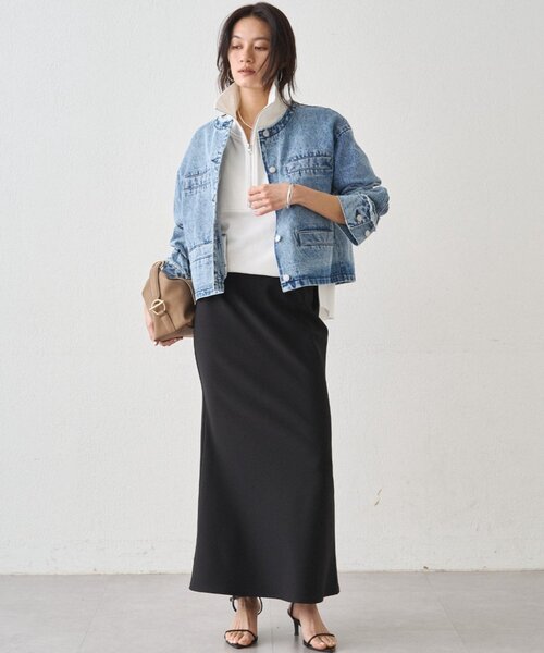 LOUNGEDRESS（ラウンジドレス）の「ハーフZIPプルオーバー（スウェット・レディース・ライトグレー/オフホワイト・FREE）」の11枚目の写真