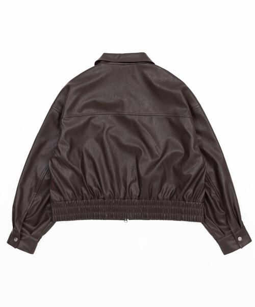WEGO(ウィゴー)の「WEGO/【26年春新作】PUショートジャケット(ライダースジャケット・レディース・ブラック/ブラウン・FREE)」の3枚目の写真