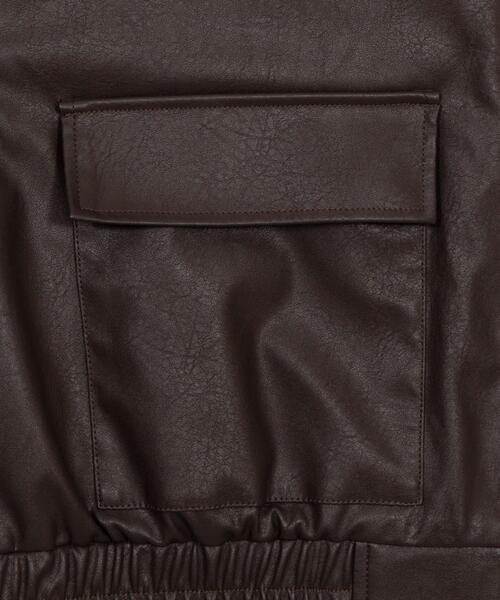 WEGO(ウィゴー)の「WEGO/【26年春新作】PUショートジャケット(ライダースジャケット・レディース・ブラック/ブラウン・FREE)」の6枚目の写真