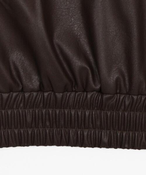 WEGO(ウィゴー)の「WEGO/【26年春新作】PUショートジャケット(ライダースジャケット・レディース・ブラック/ブラウン・FREE)」の9枚目の写真