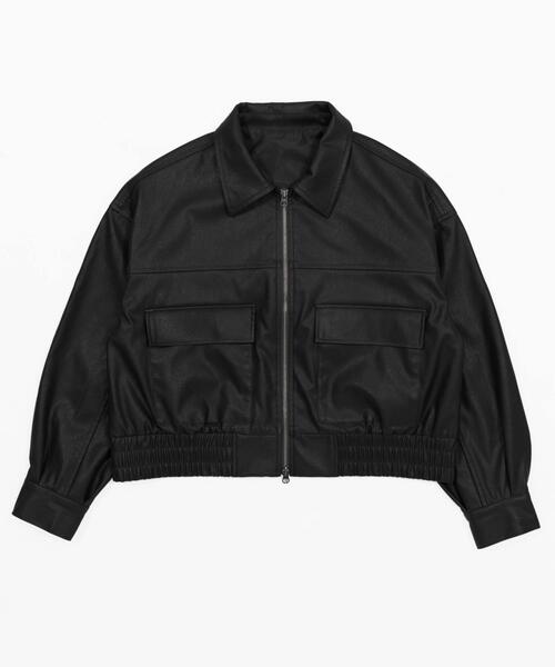 WEGO(ウィゴー)の「WEGO/【26年春新作】PUショートジャケット(ライダースジャケット・レディース・ブラック/ブラウン・FREE)」の10枚目の写真