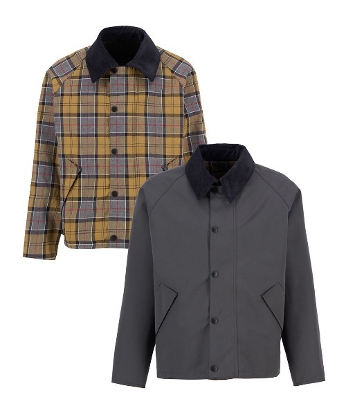 Barbour（バブアー）の「【TRANSPORT / トランスポート】リバーシブル ショートレングスブルゾン（その他アウター・メンズ・ダークグレー/グリーン・36/38/34/40）」の2枚目の写真