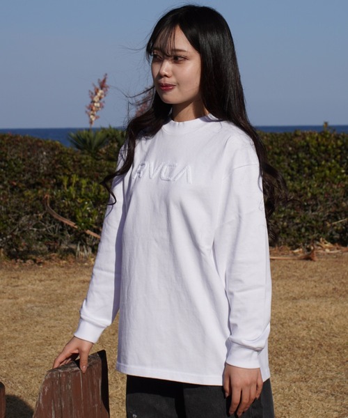 RVCA(ルーカ)の「RVCA/ルーカ RVCA SPORT LS BG043050(Tシャツ/カットソー・レディース・ブラック/ホワイト/ライトグレー・L/M)」の2枚目の写真