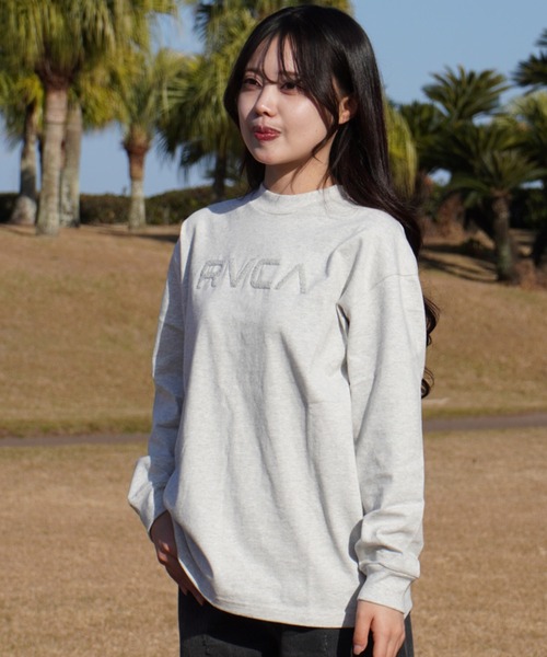 RVCA(ルーカ)の「RVCA/ルーカ RVCA SPORT LS BG043050(Tシャツ/カットソー・レディース・ブラック/ホワイト/ライトグレー・L/M)」の1枚目の写真