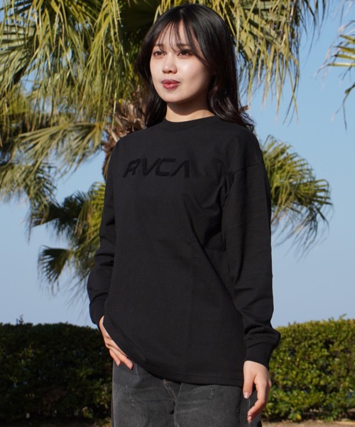 RVCA(ルーカ)の「RVCA/ルーカ RVCA SPORT LS BG043050(Tシャツ/カットソー・レディース・ブラック/ホワイト/ライトグレー・L/M)」の3枚目の写真