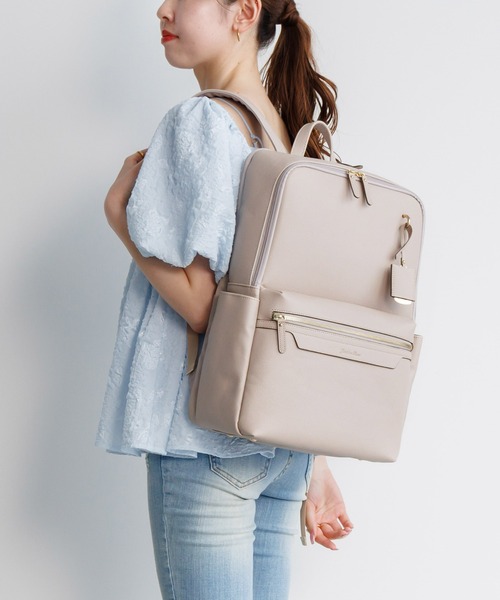 Jewelna Rose（ジュエルナローズ）の「リモハピ Vol.4 B4/15.6インチPC収納 65641（バックパック/リュック・レディース・ブラック/ライトグレー/ダークグレー・FREE）」の2枚目の写真