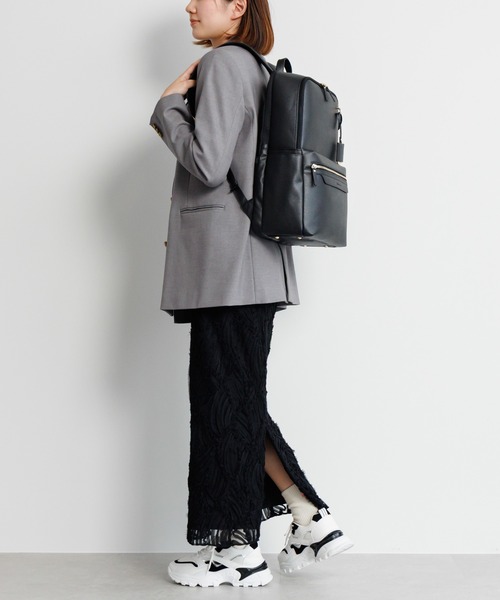 Jewelna Rose（ジュエルナローズ）の「リモハピ Vol.4 B4/15.6インチPC収納 65641（バックパック/リュック・レディース・ブラック/ライトグレー/ダークグレー・FREE）」の10枚目の写真