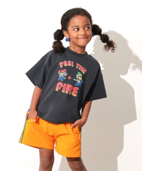 Ocean&Ground（オーシャン&グラウンド）の「FUN! FUN! FUN!ﾌﾟﾘﾝﾄTｼｬﾂ（Tシャツ/カットソー・キッズ・キナリ/イエロー/ライム/レッド/ホワイト/ブラック・80/90/100/110/120/130/140）」の3枚目の写真