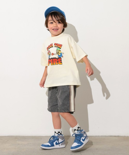 Ocean&Ground（オーシャン&グラウンド）の「FUN! FUN! FUN!ﾌﾟﾘﾝﾄTｼｬﾂ（Tシャツ/カットソー・キッズ・キナリ/イエロー/ライム/レッド/ホワイト/ブラック・80/90/100/110/120/130/140）」の11枚目の写真