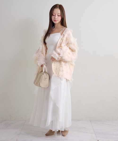 Seemi. byNICECLAUP（ シーミーバイナイスクラップ）の「【Seemi.】イレヘムロングワンピース（ワンピース・レディース・オフホワイト/ブルー系その他/ライトグレー・FREE）」の21枚目の写真