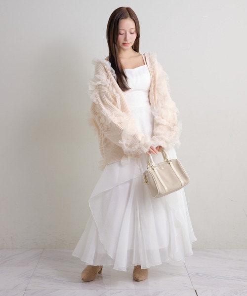 Seemi. byNICECLAUP（ シーミーバイナイスクラップ）の「【Seemi.】イレヘムロングワンピース（ワンピース・レディース・オフホワイト/ブルー系その他/ライトグレー・FREE）」の17枚目の写真