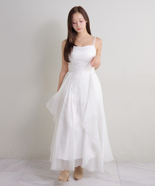 Seemi. byNICECLAUP（ シーミーバイナイスクラップ）の「【Seemi.】イレヘムロングワンピース（ワンピース・レディース・オフホワイト/ブルー系その他/ライトグレー・FREE）」の22枚目の写真