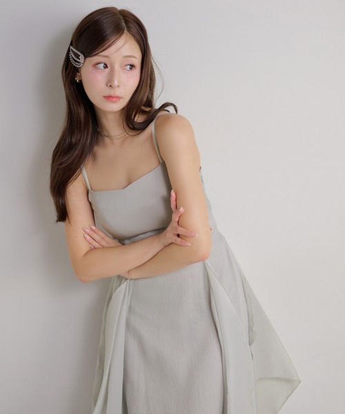 Seemi. byNICECLAUP（ シーミーバイナイスクラップ）の「【Seemi.】イレヘムロングワンピース（ワンピース・レディース・オフホワイト/ブルー系その他/ライトグレー・FREE）」の20枚目の写真