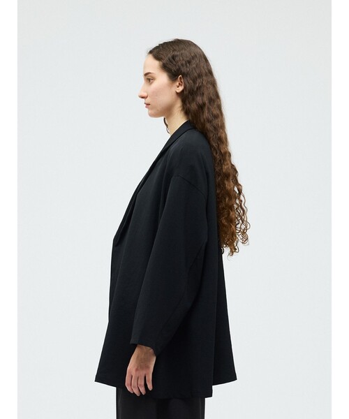 mizuiroind（ミズイロインド）の「mizuiro ind テーラードシャツジャケット（テーラードジャケット・レディース・サンドベージュ/ネイビー/チャコールグレー/ブラック・FREE）」の11枚目の写真