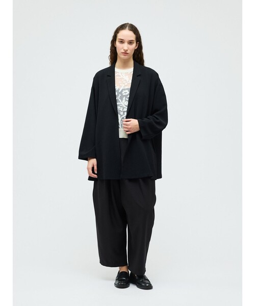 mizuiroind（ミズイロインド）の「mizuiro ind テーラードシャツジャケット（テーラードジャケット・レディース・サンドベージュ/ネイビー/チャコールグレー/ブラック・FREE）」の13枚目の写真