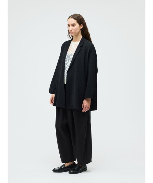 mizuiroind（ミズイロインド）の「mizuiro ind テーラードシャツジャケット（テーラードジャケット・レディース・サンドベージュ/ネイビー/チャコールグレー/ブラック・FREE）」の14枚目の写真