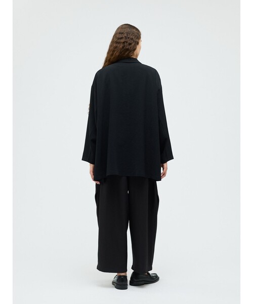 mizuiroind（ミズイロインド）の「mizuiro ind テーラードシャツジャケット（テーラードジャケット・レディース・サンドベージュ/ネイビー/チャコールグレー/ブラック・FREE）」の16枚目の写真