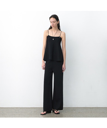 ANNA SEMI WIDE SET-UP KNIT PANTS(PT-5640)