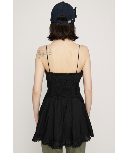 SLY(スライ)の「COTTON FRILL CAMI TOPS コットンフリルキャミトップス 春服(キャミソール・レディース・アイボリー/ブラック・FREE)」の11枚目の写真