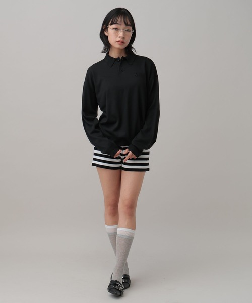 ALAND（エーランド）の「【UNISEX】ALAND／12Ｇニットポロ（ニット/セーター・レディース・ブラック/グレー・LARGE/SMALL）」の8枚目の写真