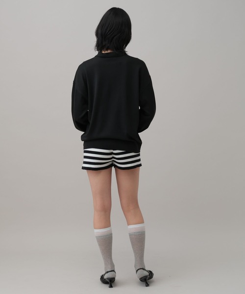 ALAND（エーランド）の「【UNISEX】ALAND／12Ｇニットポロ（ニット/セーター・レディース・ブラック/グレー・LARGE/SMALL）」の10枚目の写真
