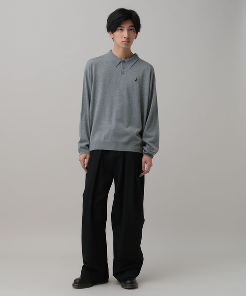 ALAND（エーランド）の「【UNISEX】ALAND／12Ｇニットポロ（ニット/セーター・レディース・ブラック/グレー・LARGE/SMALL）」の14枚目の写真