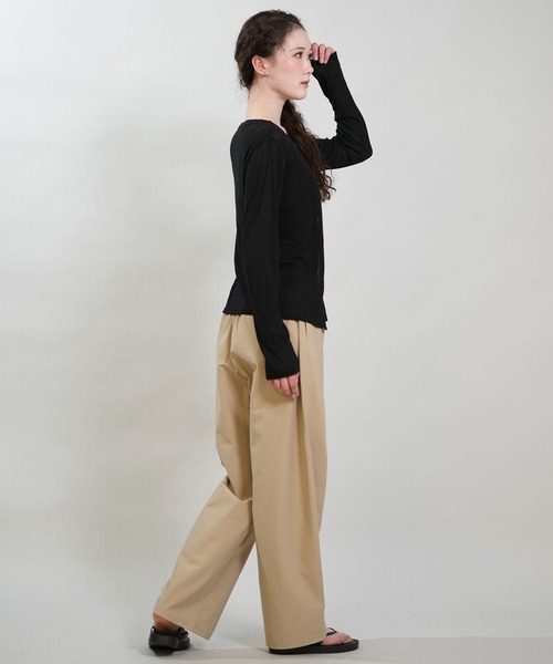 RIKKA FEMME(リッカファム)の「RIKKA FEMME/リッカファム アンサンブル 長袖 カーディガン タンクトップ 2点セット RF6S-2602(アンサンブル・レディース・グレー/ブルー/ブラック・FREE)」の9枚目の写真